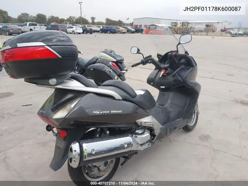 2008 Honda Fsc600 D VIN: JH2PF01178K600087 Lot: 40707210