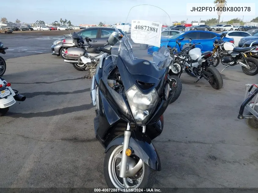 2011 Honda Fsc600 A VIN: JH2PF0140BK800178 Lot: 40872881