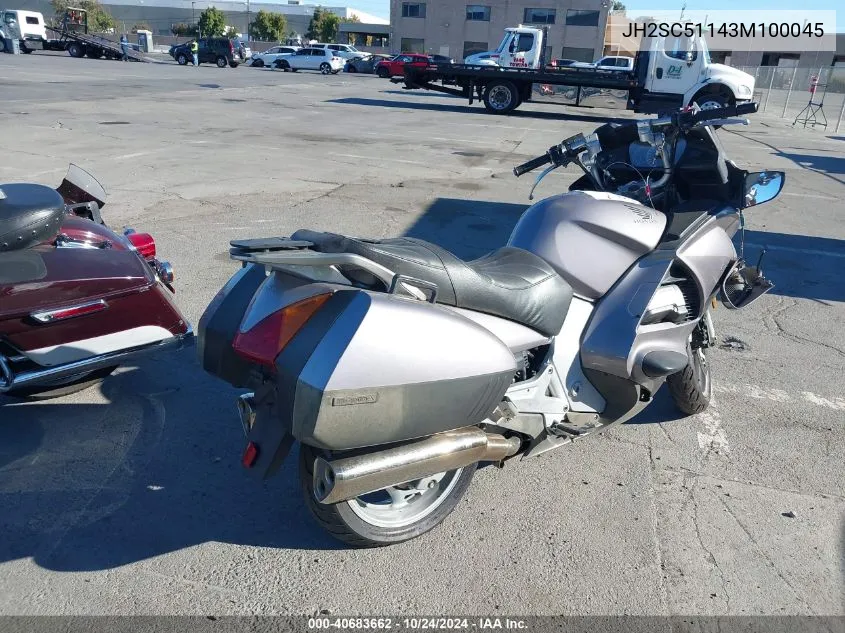 2003 Honda St1300 VIN: JH2SC51143M100045 Lot: 40683662