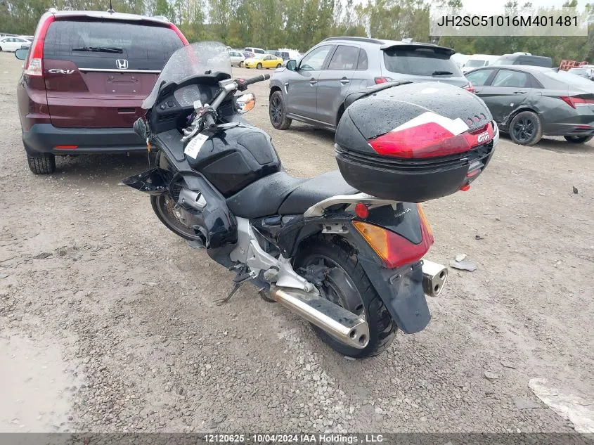 2006 Honda St1300 VIN: JH2SC51016M401481 Lot: 12120625