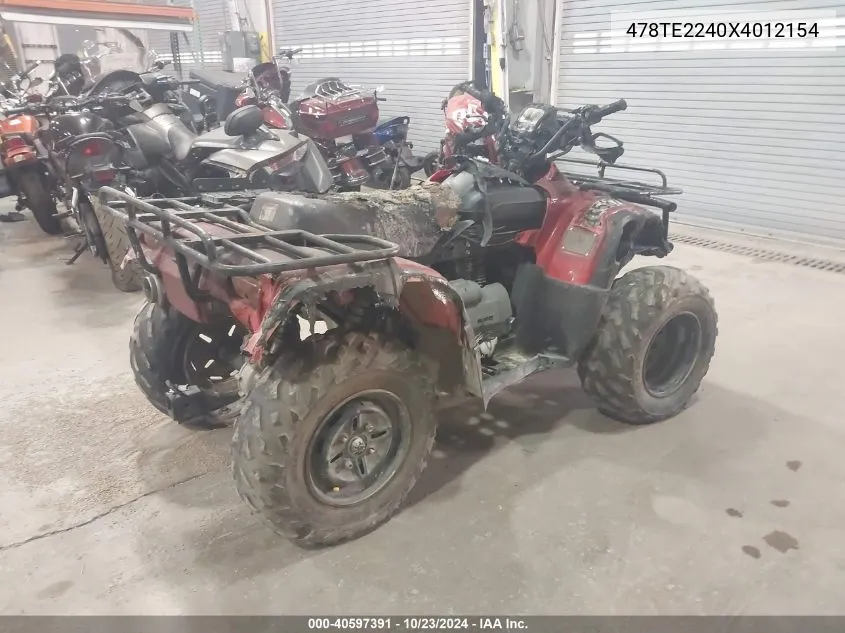 1999 Honda Trx450 Es VIN: 478TE2240X4012154 Lot: 40597391