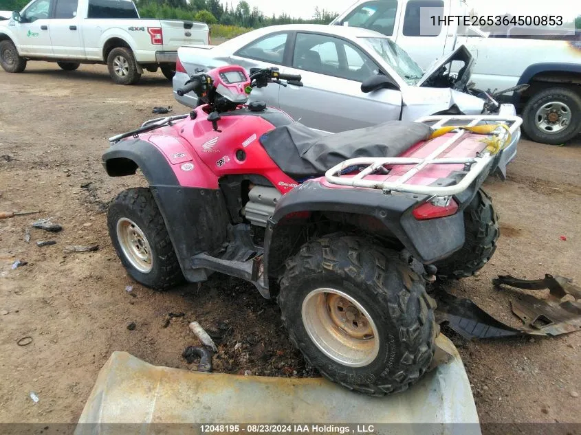 2006 Honda Trx500 Fga VIN: 1HFTE265364500853 Lot: 12048195