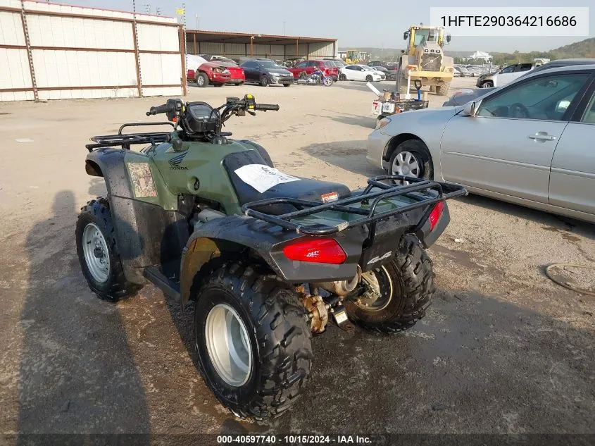 2006 Honda Trx400 Fa VIN: 1HFTE290364216686 Lot: 40597740