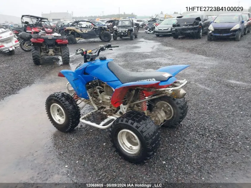 2011 Honda Trx250 X VIN: 1HFTE2723B4100029 Lot: 12068605