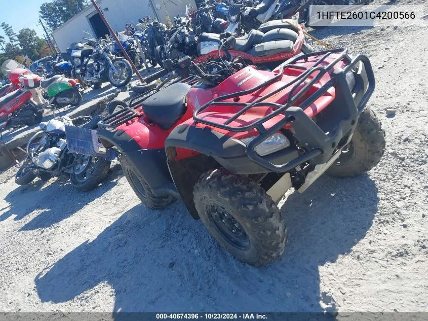 1HFTE2601C4200566 2012 Honda Trx500 Fa