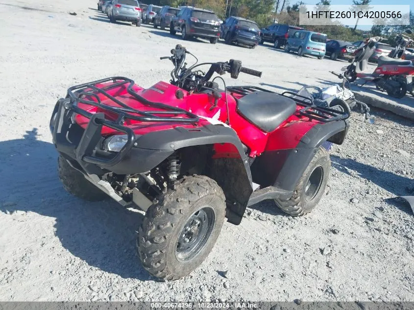 1HFTE2601C4200566 2012 Honda Trx500 Fa