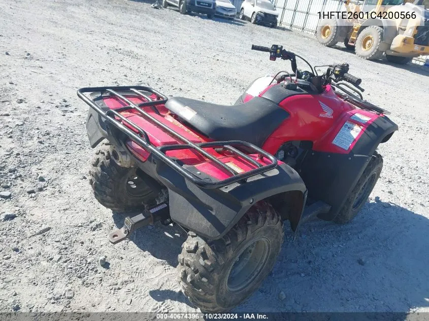 1HFTE2601C4200566 2012 Honda Trx500 Fa