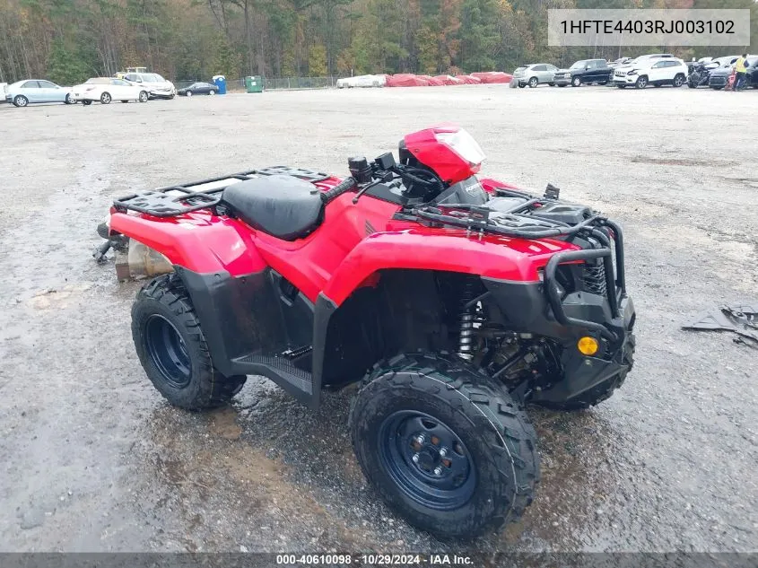 1HFTE4403RJ003102 2024 Honda Trx520 Fm