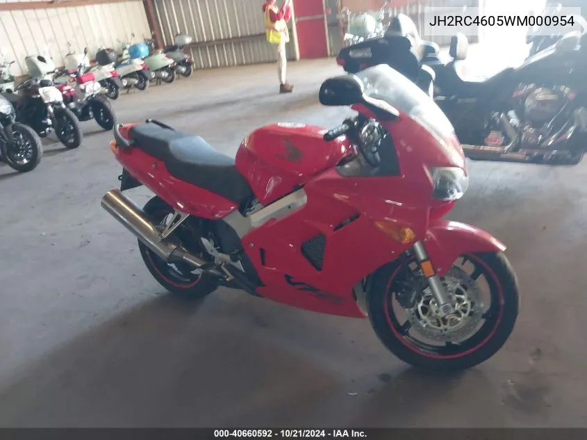 1998 Honda Vfr800 F1 VIN: JH2RC4605WM000954 Lot: 40660592