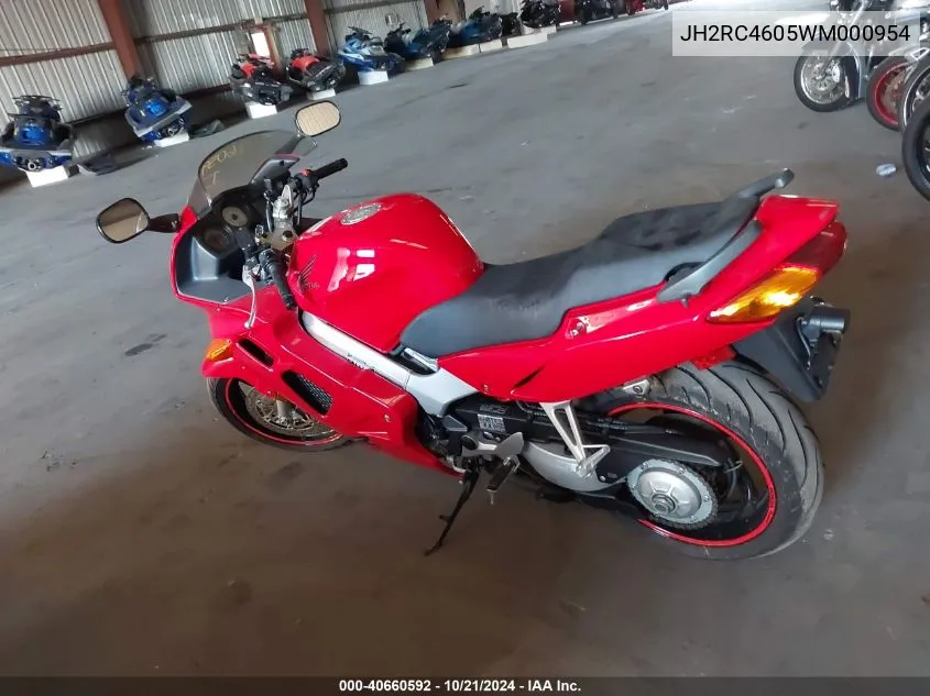 1998 Honda Vfr800 F1 VIN: JH2RC4605WM000954 Lot: 40660592