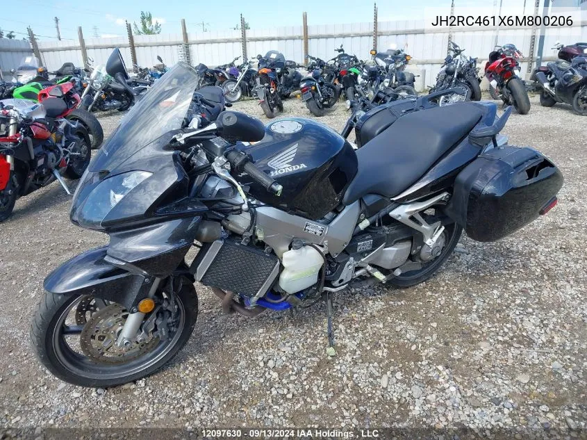 2006 Honda Vfr800 VIN: JH2RC461X6M800206 Lot: 12097630