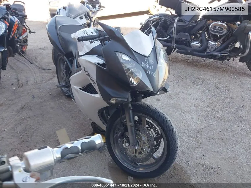 2007 Honda Vfr800 VIN: JH2RC46157M900585 Lot: 40651447