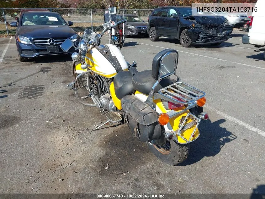 1996 Honda Vt1100 C2 VIN: 1HFSC3204TA103716 Lot: 40667740