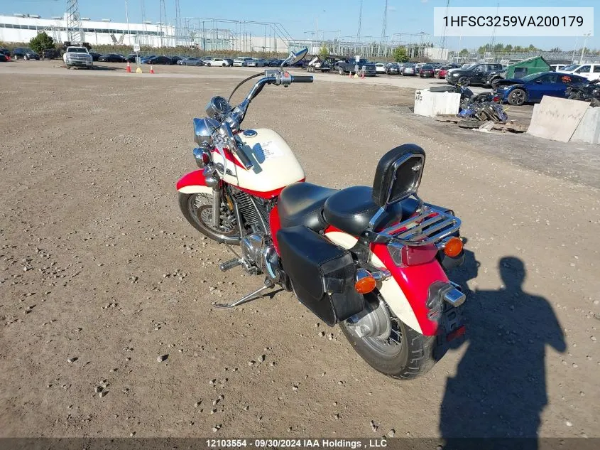 1997 Honda Vt1100 C2 VIN: 1HFSC3259VA200179 Lot: 12103554