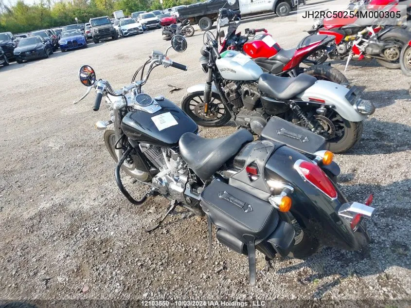 2004 Honda Vt750 Ci VIN: JH2RC50254M000305 Lot: 12103550