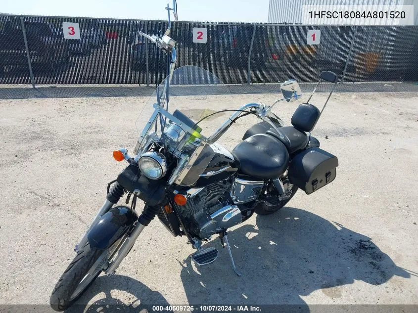 2004 Honda Vt1100 C VIN: 1HFSC18084A801520 Lot: 40509726