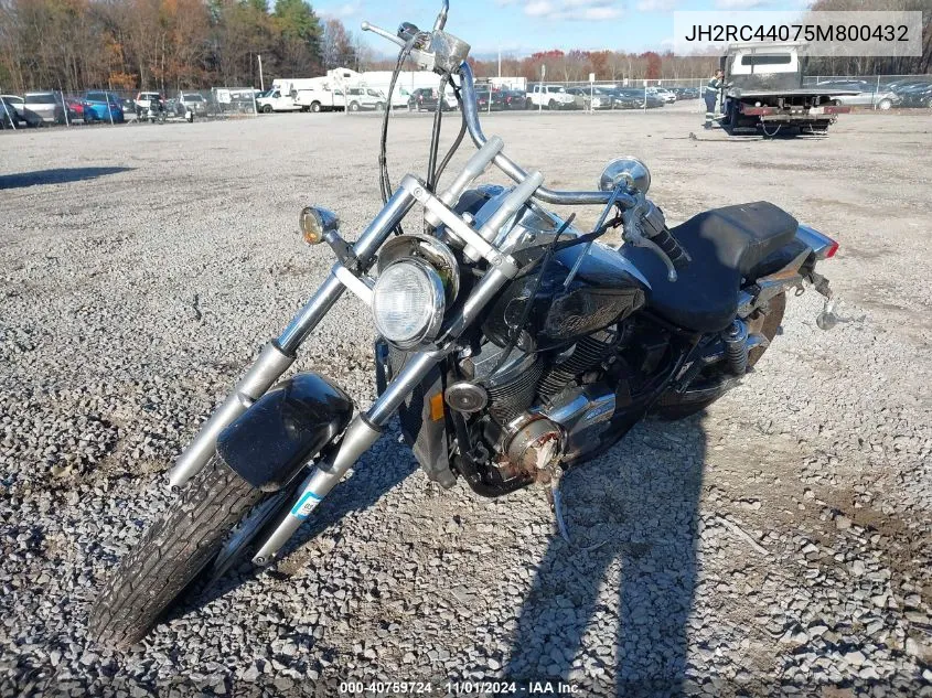 2005 Honda Vt750 C VIN: JH2RC44075M800432 Lot: 40759724