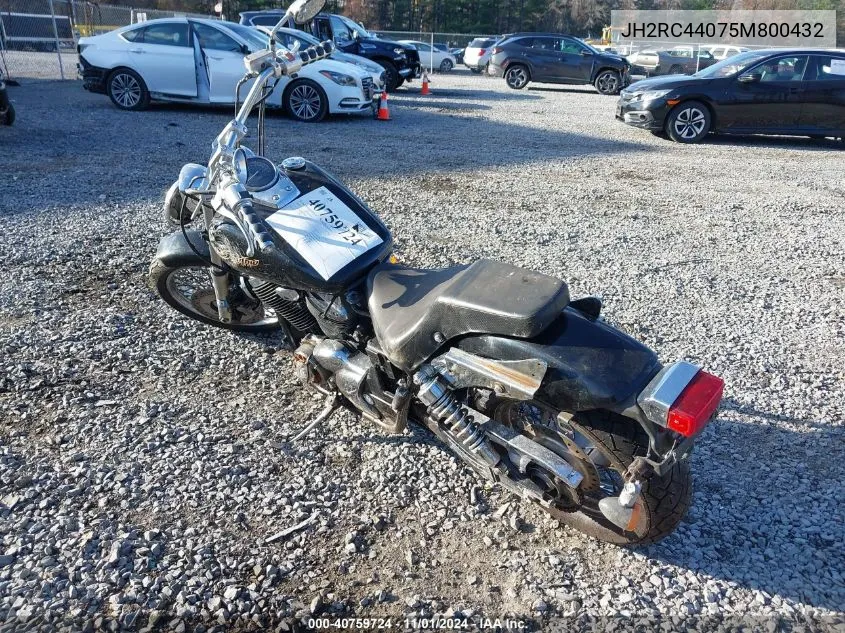 2005 Honda Vt750 C VIN: JH2RC44075M800432 Lot: 40759724