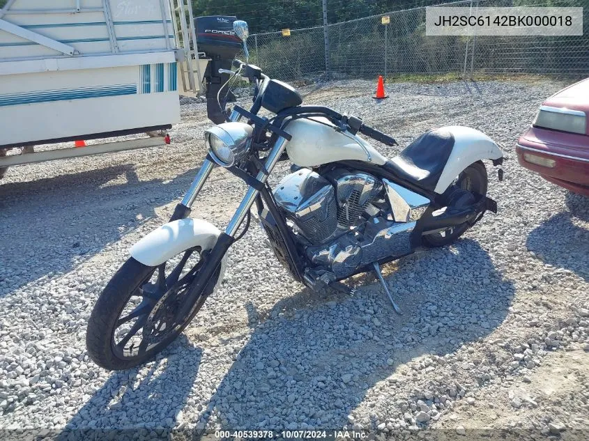 2011 Honda Vt1300 Cx VIN: JH2SC6142BK000018 Lot: 40539378