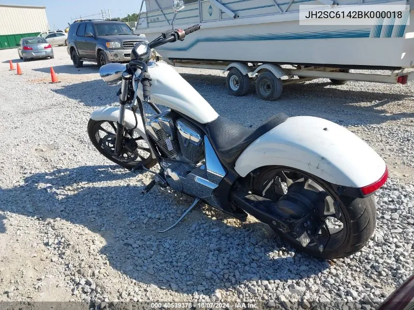 2011 Honda Vt1300 Cx VIN: JH2SC6142BK000018 Lot: 40539378