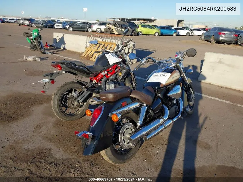 2024 Honda Vt750 Cs VIN: JH2RC5084RK200583 Lot: 40669707