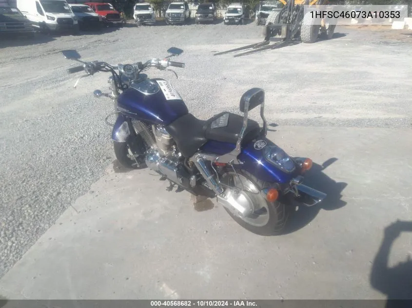 2003 Honda Vtx1800 C VIN: 1HFSC46073A10353 Lot: 40568682