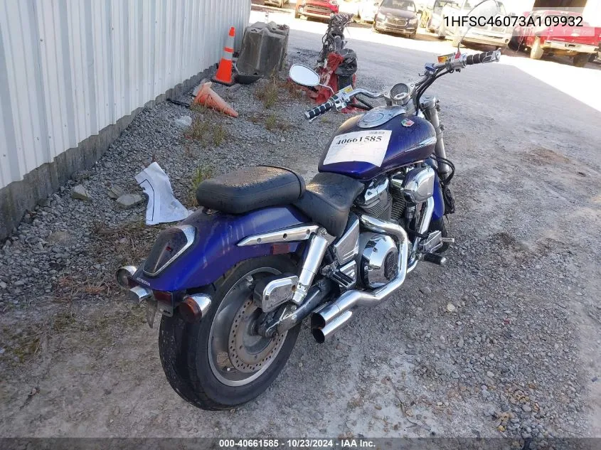 2003 Honda Vtx1800 C VIN: 1HFSC46073A109932 Lot: 40661585