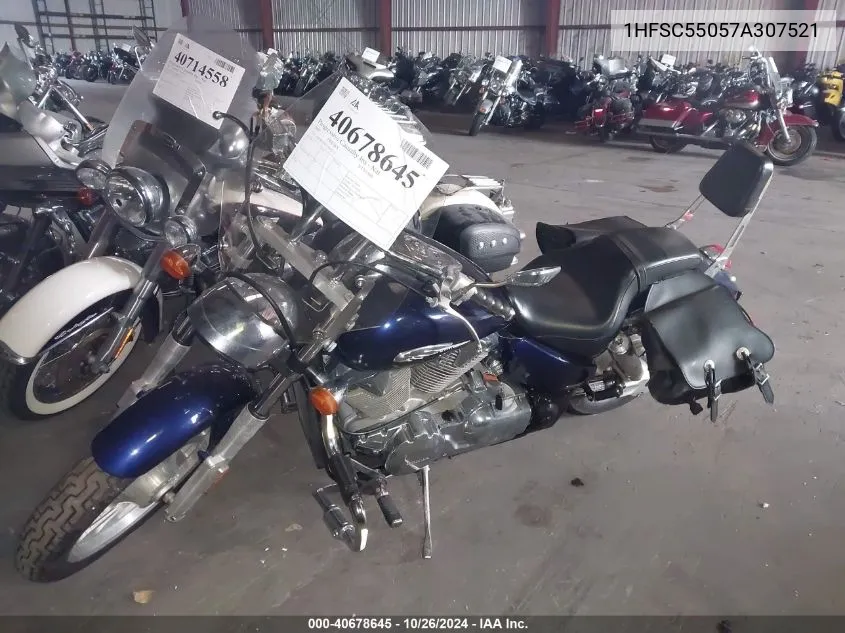 2007 Honda Vtx1300 C VIN: 1HFSC55057A307521 Lot: 40678645