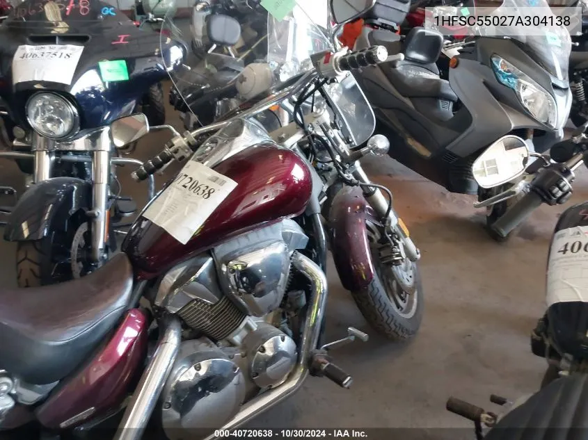 2007 Honda Vtx1300 C VIN: 1HFSC55027A304138 Lot: 40720638