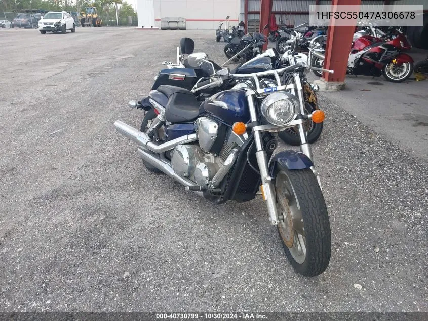 2007 Honda Vtx1300 C VIN: 1HFSC55047A306678 Lot: 40730799