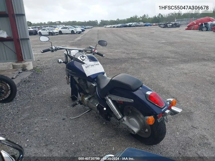 2007 Honda Vtx1300 C VIN: 1HFSC55047A306678 Lot: 40730799