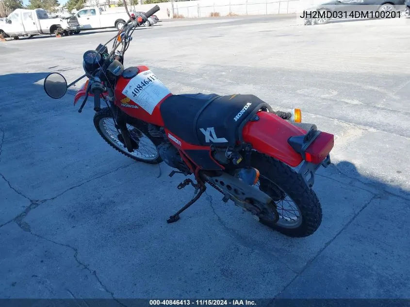 1983 Honda Xl250 R VIN: JH2MD0314DM100201 Lot: 40846413