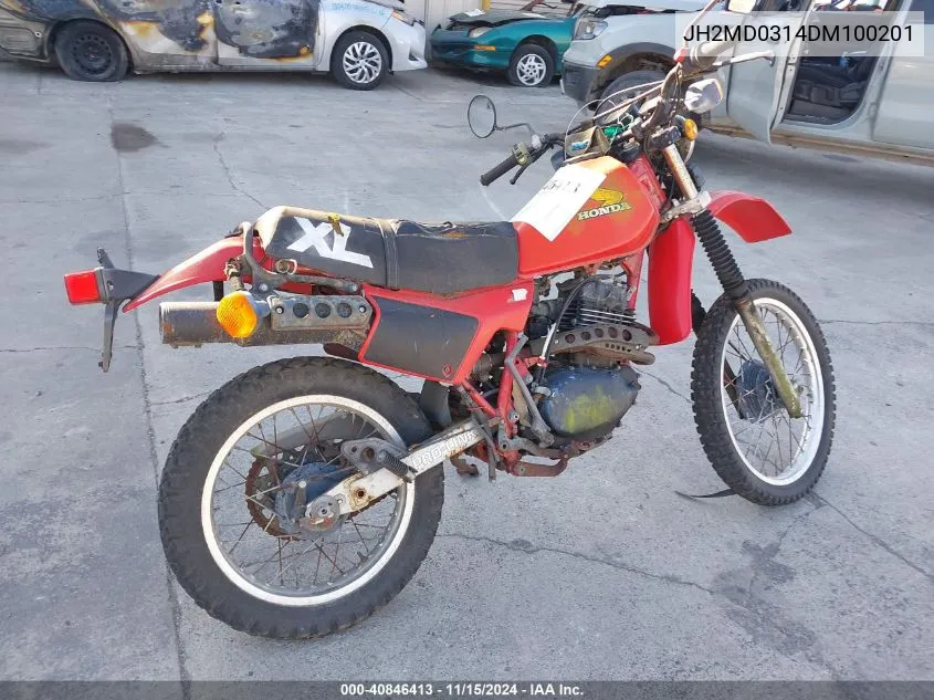 1983 Honda Xl250 R VIN: JH2MD0314DM100201 Lot: 40846413