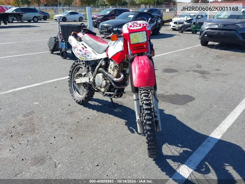 2002 Honda Xr650 L VIN: JH2RD06062K001168 Lot: 40589593