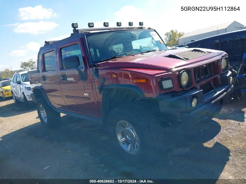 2005 Hummer H2 Sut VIN: 5GRGN22U95H112864 Lot: 40626653