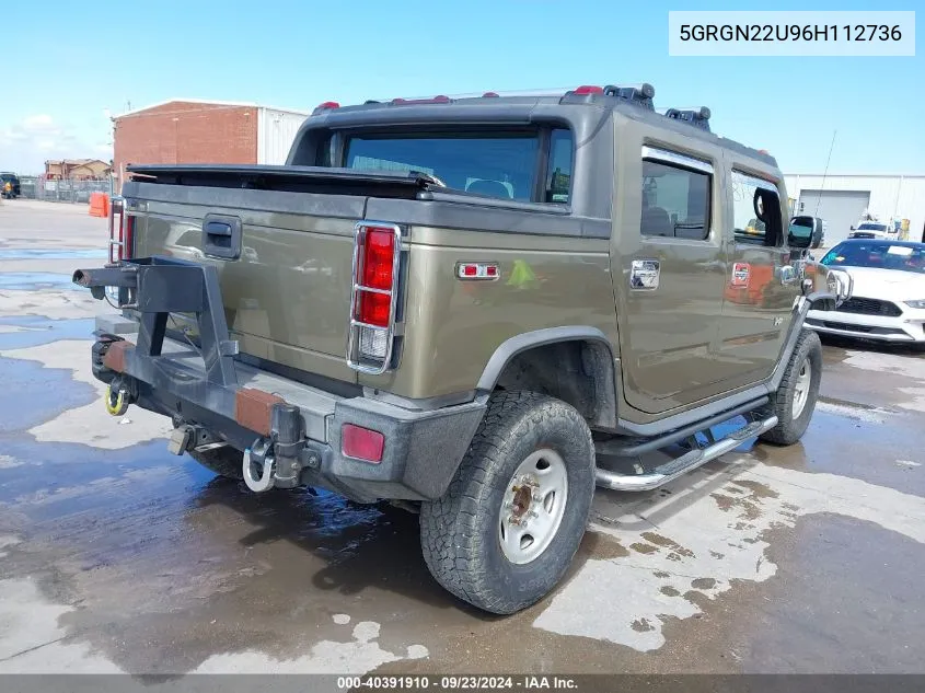 2006 Hummer H2 Sut VIN: 5GRGN22U96H112736 Lot: 40391910