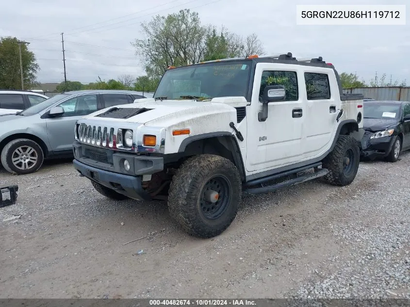 5GRGN22U86H119712 2006 Hummer H2 Sut