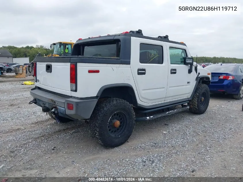 5GRGN22U86H119712 2006 Hummer H2 Sut