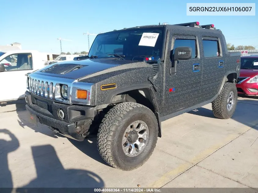 2006 Hummer H2 Sut VIN: 5GRGN22UX6H106007 Lot: 40868364