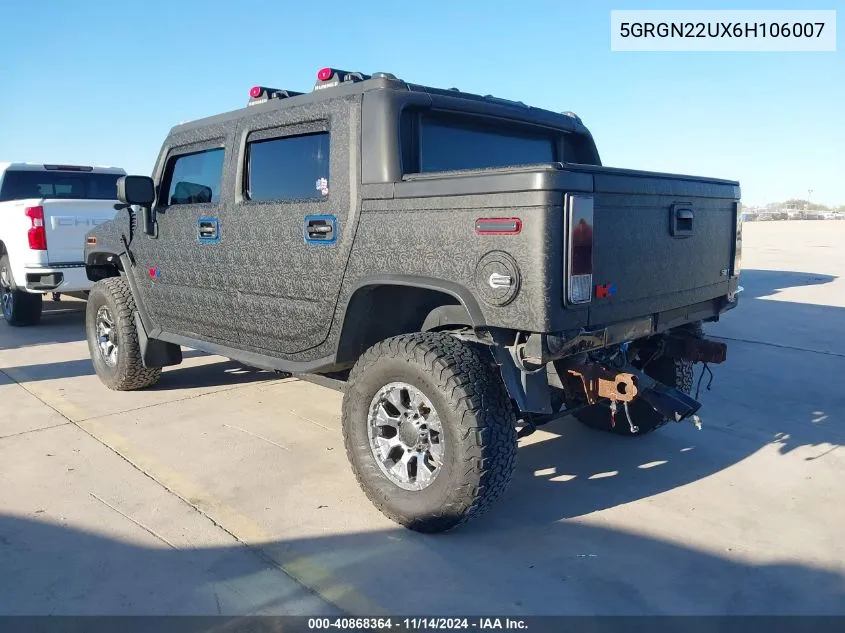 2006 Hummer H2 Sut VIN: 5GRGN22UX6H106007 Lot: 40868364