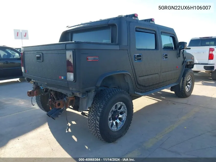 2006 Hummer H2 Sut VIN: 5GRGN22UX6H106007 Lot: 40868364