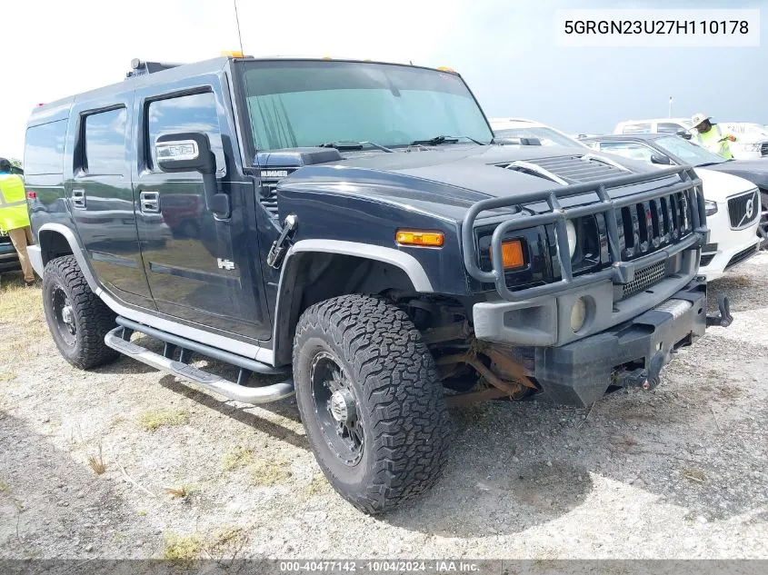 2007 Hummer H2 Suv VIN: 5GRGN23U27H110178 Lot: 40477142