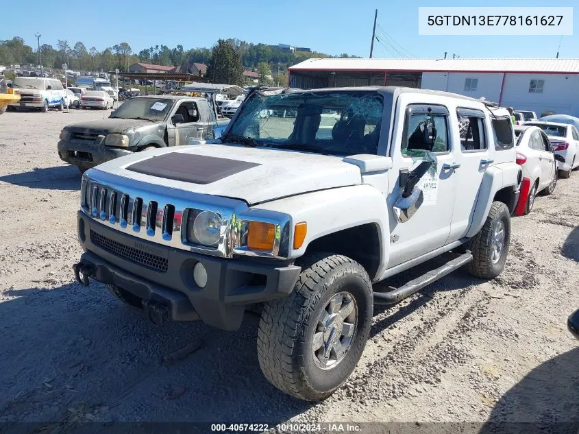 2007 Hummer H3 Suv VIN: 5GTDN13E778161627 Lot: 40574222