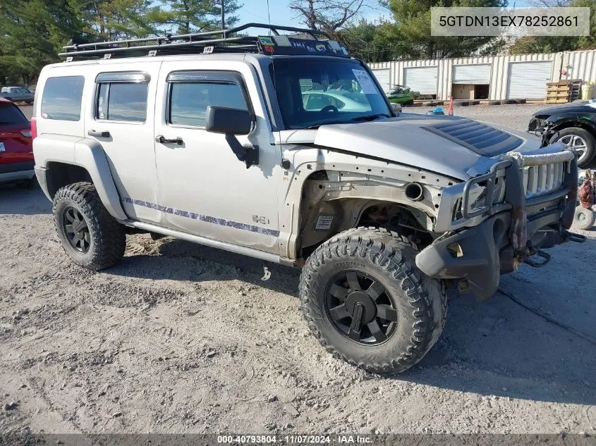 2007 Hummer H3 Suv VIN: 5GTDN13EX78252861 Lot: 40793804