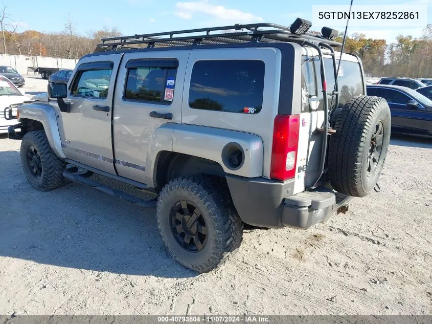 2007 Hummer H3 Suv VIN: 5GTDN13EX78252861 Lot: 40793804