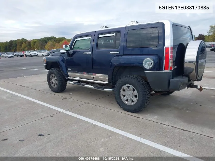 2008 Hummer H3 Suv VIN: 5GTEN13E088170885 Lot: 40575466