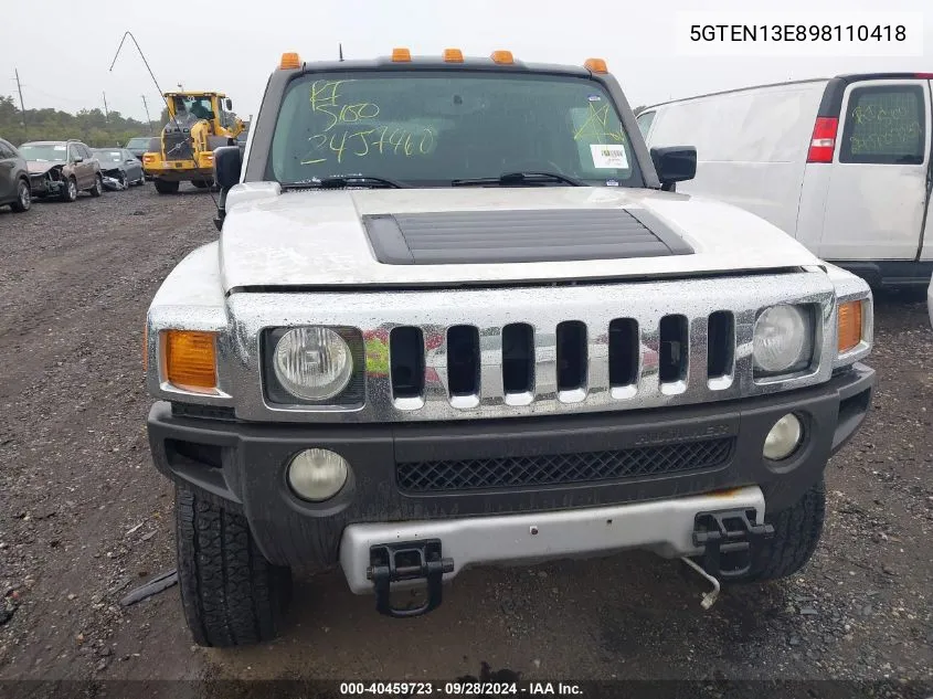 2009 Hummer H3 Suv VIN: 5GTEN13E898110418 Lot: 40459723