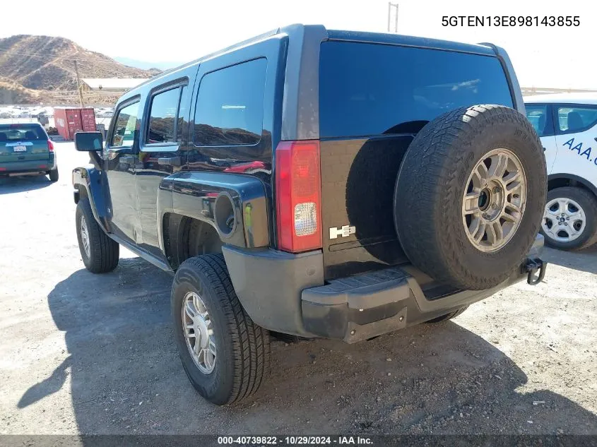 2009 Hummer H3 Suv VIN: 5GTEN13E898143855 Lot: 40739822