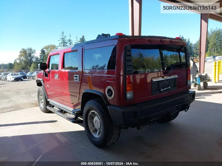 5GRGN23U63H135143 2003 Hummer H2