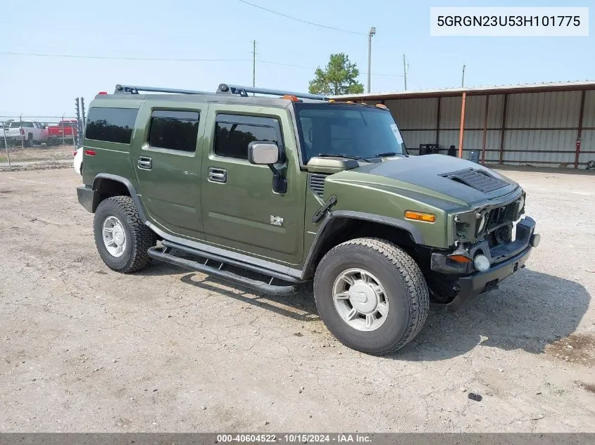 2003 Hummer H2 VIN: 5GRGN23U53H101775 Lot: 40604522